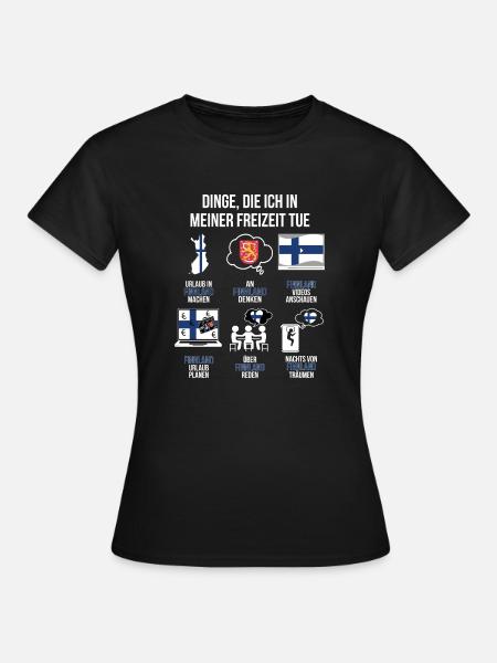 Suomi sanomalla | Hauska vapaa-ajan sanoma Suomi - Naisten t-paita - musta