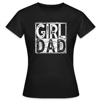 Fille Papa surpassé en nombre Fier Nouveau Père - T-shirt Femme - noir - Devant - AI Model Female 172 dark (172cm)