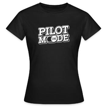 Pilote d’avion Pilote Pilote Pilote - T-shirt Femme - noir - Devant - AI Model Female 172 dark (172cm)