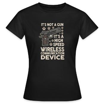 Its Not A Gun Meme Funny Its Not A Gun - Women's T-Shirt - black - Front - AI Model Female 172 dark (172cm)