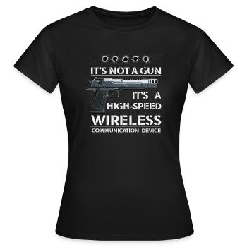 Its Not A Gun Meme Funny Its Not A Gun - Women's T-Shirt - black - Front - AI Model Female 172 dark (172cm)