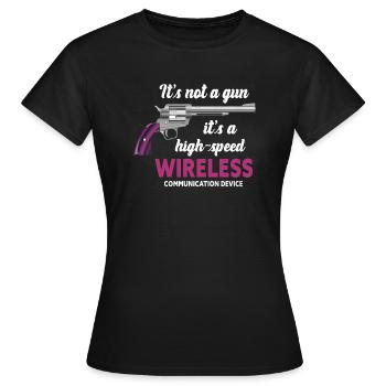 Its Not A Gun Meme Funny Its Not A Gun - Women's T-Shirt - black - Front - AI Model Female 172 dark (172cm)