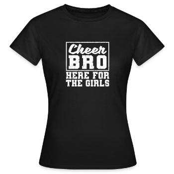 Drôle cheerleading Bros Boys Cheer Bro - T-shirt Femme - noir - Devant - AI Model Female 172 dark (172cm)