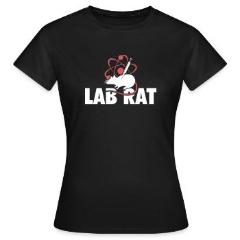 Lab Rat Funny Lab Tech Laboratory Technician - Frauen T-Shirt - Schwarz - Vorne - AI Model Female 172 dark (172cm)