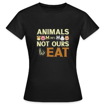 Animals Animal Welfare - Women's T-Shirt - black - Front - AI Model Female 172 dark (172cm)