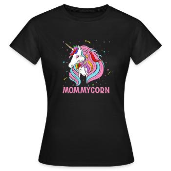 Mamacorn Maman Fille Licornes - T-shirt Femme - noir - Devant - AI Model Female 172 dark (172cm)