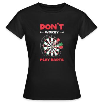 Fléchettes Fléchettes Joueurs de fléchettes Fléchettes Fléchettes Fléchettes Fléchettes Fléchettes Dar - T-shirt Femme - noir - Devant - AI Model Female 172 dark (172cm)