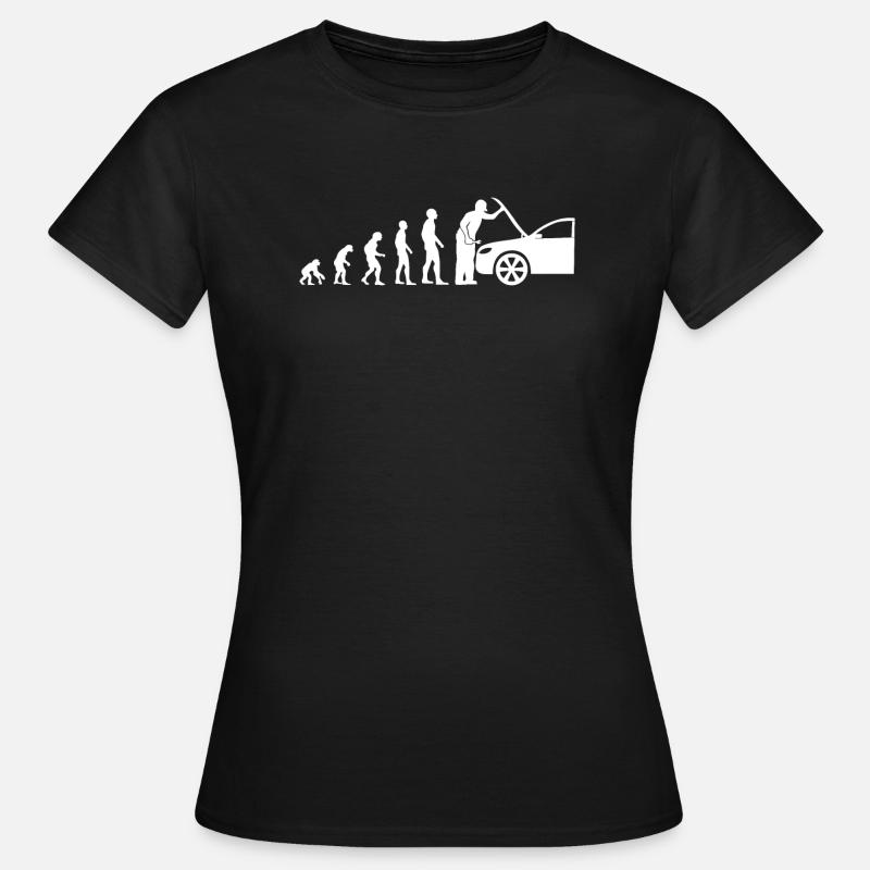Mécanicien de construction de véhicule Drôle d’évolution Cadeau - T-shirt Femme - noir