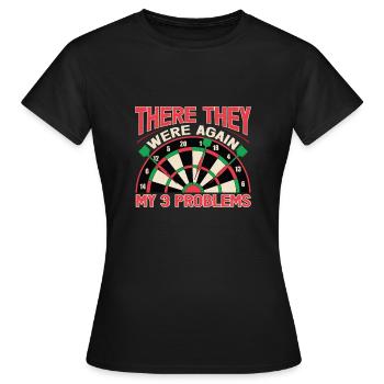 Fléchettes Fléchettes Joueurs de fléchettes Fléchettes Fléchettes Fléchettes Fléchettes Fléchettes Dar - T-shirt Femme - noir - Devant - AI Model Female 172 dark (172cm)
