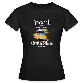 Strassenbahn Typ GT8N Straßenbahn Geschenk - Frauen T-Shirt - Schwarz - Vorne - AI Model Female 172 dark (172cm)