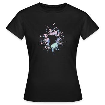Belle éclaboussure de couleur du Groenland - T-shirt Femme - noir - Devant - AI Model Female 172 dark (172cm)