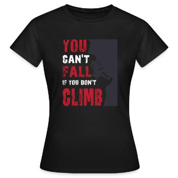 Klettern - Frauen T-Shirt - Schwarz - Vorne - AI Model Female 172 dark (172cm)