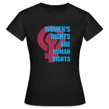 Women’s Rights Human Rights - Women's T-Shirt - black - Front - AI Model Female 172 dark (172cm)