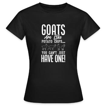Chèvre Chèvre Chèvres - T-shirt Femme - noir - Devant - AI Model Female 172 dark (172cm)
