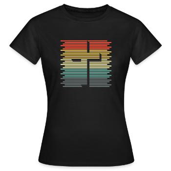 Croisez le christianisme Dieu Jésus Jean 3:16 - T-shirt Femme - noir - Devant - AI Model Female 172 dark (172cm)