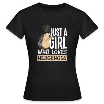 Hérisson Hérisson Hérisson - T-shirt Femme - noir - Devant - AI Model Female 172 dark (172cm)