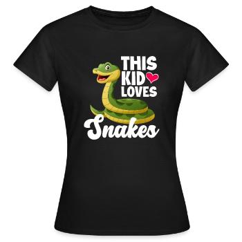 Serpent Serpent Serpent - T-shirt Femme - noir - Devant - AI Model Female 172 dark (172cm)