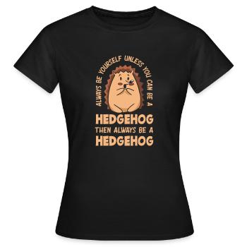 Hérisson Hérisson Hérisson - T-shirt Femme - noir - Devant - AI Model Female 172 dark (172cm)