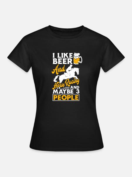 Pferderennen - Frauen T-Shirt - Schwarz