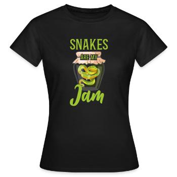 Serpent Serpent Serpent Les Serpents Sont Ma Confiture - T-shirt Femme - noir - Devant - AI Model Female 172 dark (172cm)