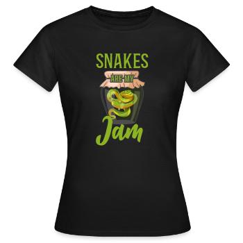 Serpent Serpent Serpent Les Serpents Sont Ma Confiture - T-shirt Femme - noir - Devant - AI Model Female 172 dark (172cm)