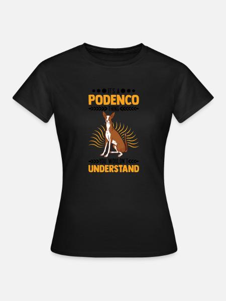Podenco Thing Levriero Spagnolo - Maglietta da donna - nero