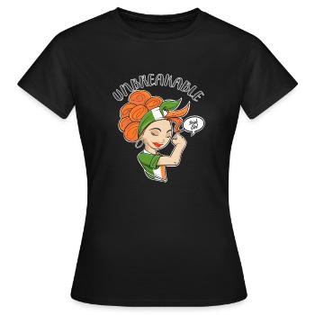 Irish Girl Unbreakable I Irish Heritage I Ireland - Frauen T-Shirt - Schwarz - Vorne - AI Model Female 172 dark (172cm)