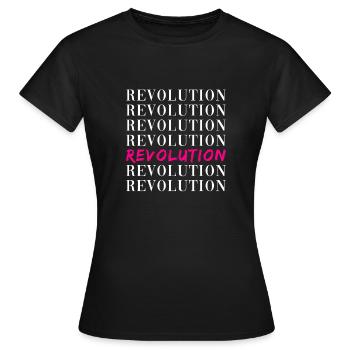 Revolution - Frauen T-Shirt - Schwarz - Vorne - AI Model Female 172 dark (172cm)