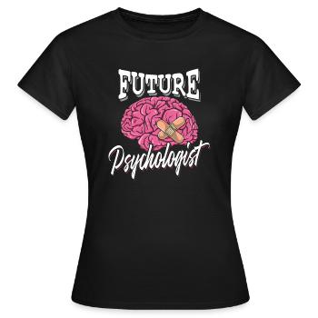 Futur psychologue - Thérapie Psychologie Cerveau - T-shirt Femme - noir - Devant - AI Model Female 172 dark (172cm)