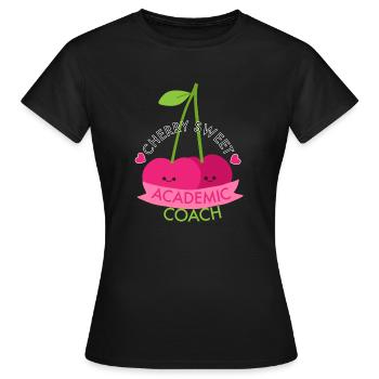 Kirschsüßer akademischer Trainer süße lustige Wortspiel Witze - Frauen T-Shirt - Schwarz - Vorne - AI Model Female 172 dark (172cm)