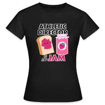 Sportdirektor ist mein Jam Funny Gag Wortspiel Geschenke - Frauen T-Shirt - Schwarz - Vorne - AI Model Female 172 dark (172cm)