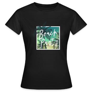 party beach Design pour un peuple qui cherche la fête - T-shirt Femme - noir - Devant - AI Model Female 172 dark (172cm)
