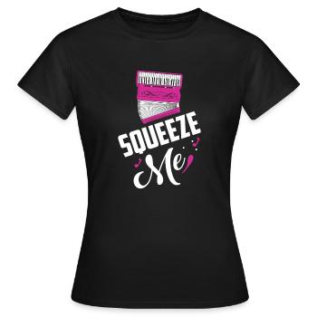 Squeeze Me Music Polka - Frauen T-Shirt - Schwarz - Vorne - AI Model Female 172 dark (172cm)