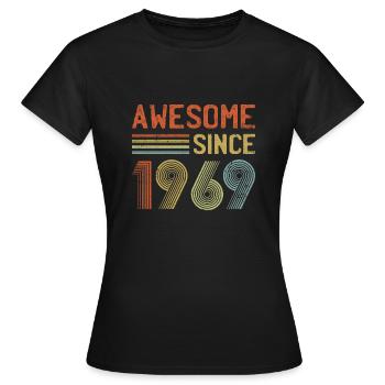 Awesome Since 1969 Vintage 1969 - Women's T-Shirt - black - Front - AI Model Female 172 dark (172cm)
