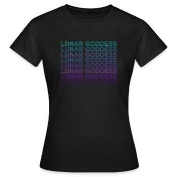 Déesse de la Lune Wicca Pagan Retro - T-shirt Femme - noir - Devant - AI Model Female 172 dark (172cm)