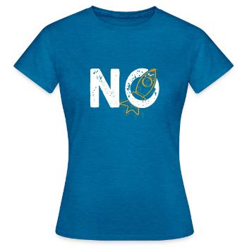 Antiwar No To War Choose World Peace Symbol - Frauen T-Shirt - Antikblaues Saphir meliert - Vorne - AI Model Female 172 dark (172cm)