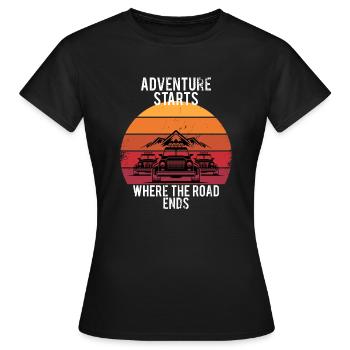 Offroad Adventure Montagnes de véhicules hors route - T-shirt Femme - noir - Devant - AI Model Female 172 dark (172cm)