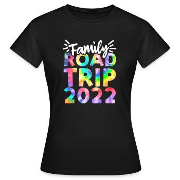 Road trip en famille 2022 Voyage en voiture - T-shirt Femme - noir - Devant - AI Model Female 172 dark (172cm)