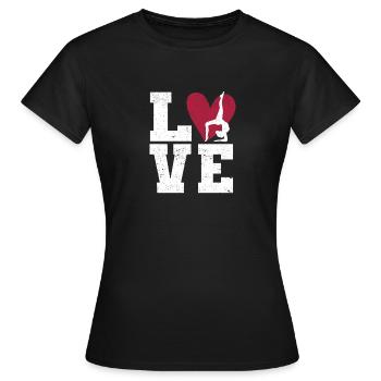 Liebe Gymnastik Lustige Turnerin Liebhaber - Frauen T-Shirt - Schwarz - Vorne - AI Model Female 172 dark (172cm)