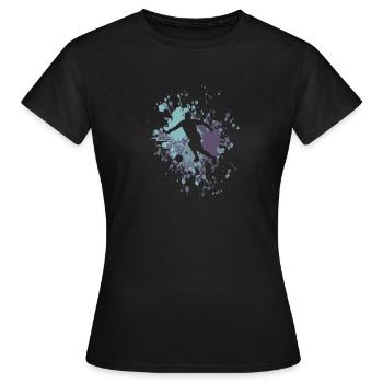 Soccer Striker Color Splash - T-shirt Femme - noir - Devant - AI Model Female 172 dark (172cm)