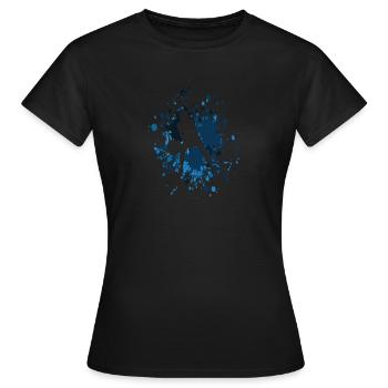 Tennis Ready To Play Color Splash - Frauen T-Shirt - Schwarz - Vorne - AI Model Female 172 dark (172cm)
