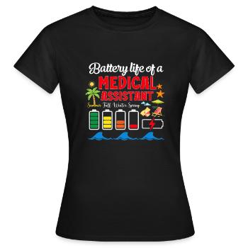 Autonomie d’un assistant médical - T-shirt Femme - noir - Devant - AI Model Female 172 dark (172cm)