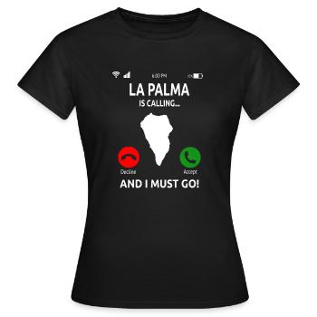 La Gomera Îles Canaries Vacances - T-shirt Femme - noir - Devant - AI Model Female 172 dark (172cm)