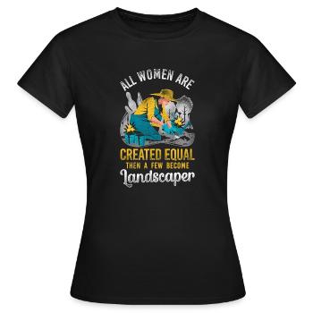 Landscaper Landscaping Landscape - Women's T-Shirt - black - Front - AI Model Female 172 dark (172cm)