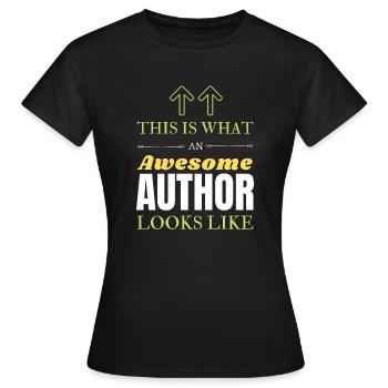Auteur - T-shirt Femme - noir - Devant - AI Model Female 172 dark (172cm)