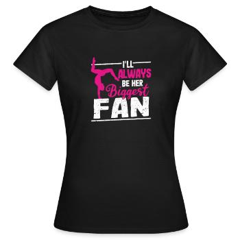 Je serai toujours leur plus grand fan Funny - T-shirt Femme - noir - Devant - AI Model Female 172 dark (172cm)