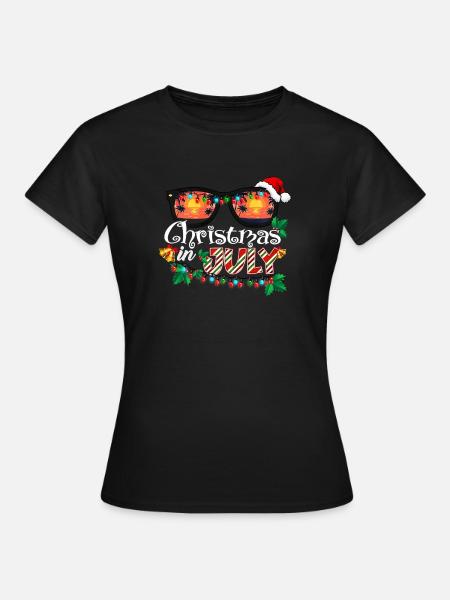 Weihnachten Im Juli Geschenk Zitat Sommer - Dame-T-shirt - sort