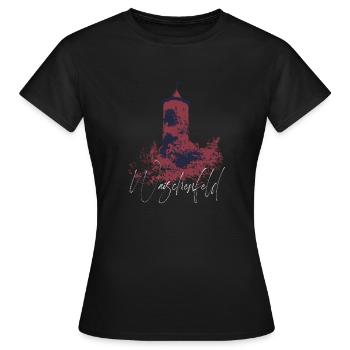 Waischenfeld - Steinerner Beutel - Franconian - Women's T-Shirt - black - Front - AI Model Female 172 dark (172cm)