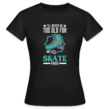 Roller Skates Roller Skating Roller Skates - Women's T-Shirt - black - Front - AI Model Female 172 dark (172cm)