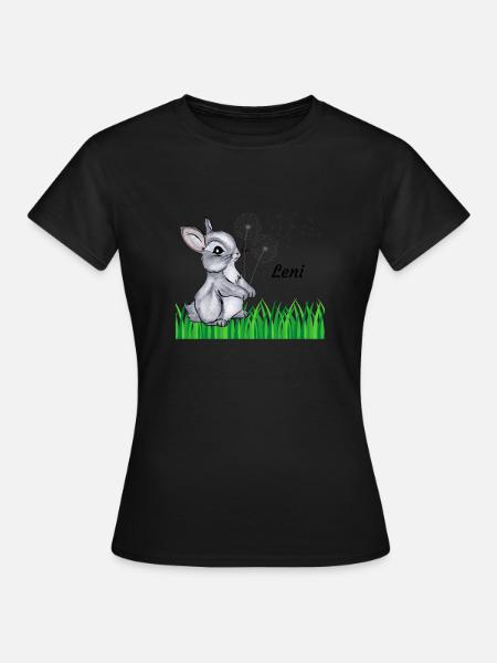 Hase Name Geschenk Leni - Frauen T-Shirt - Schwarz